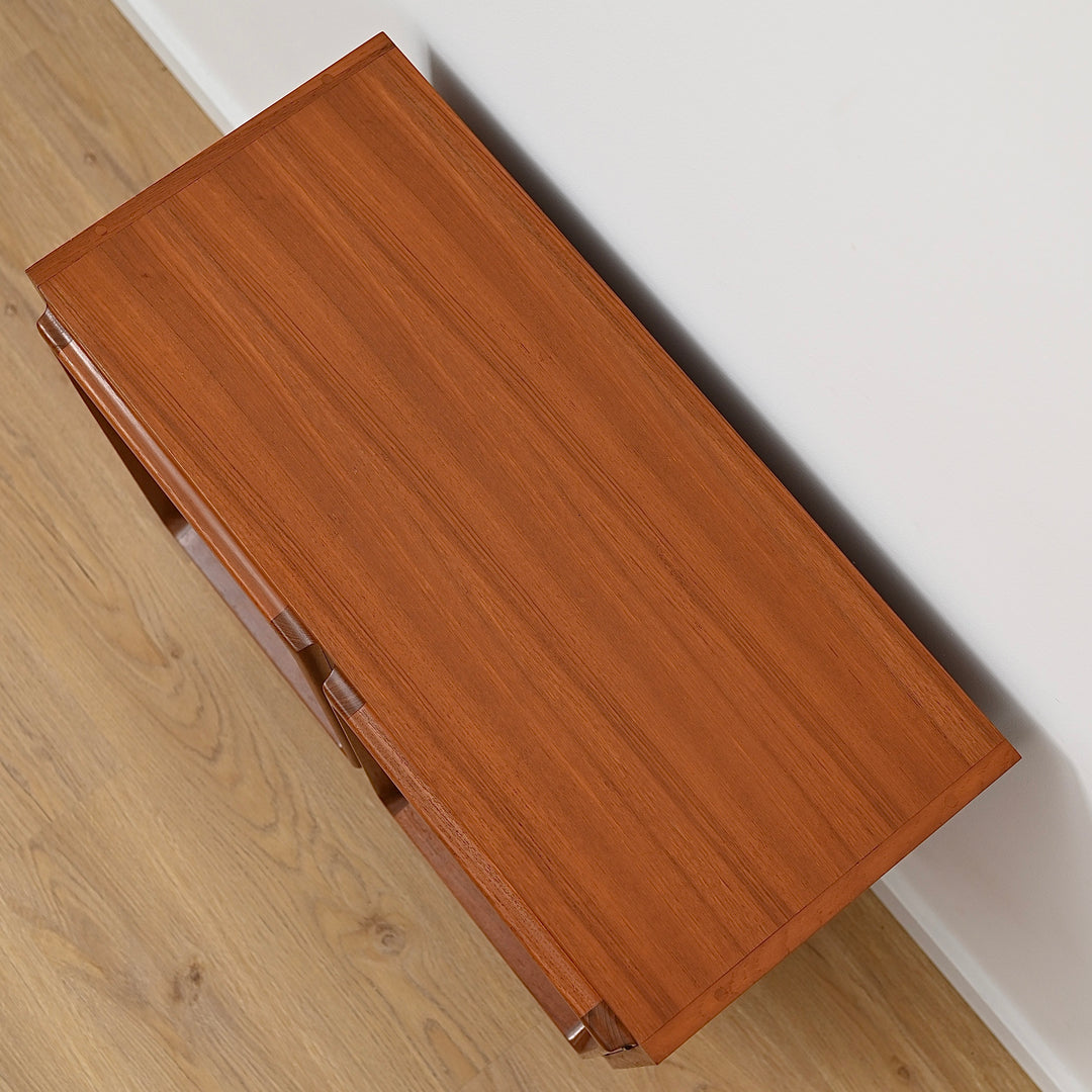 Mid Century a Teak Sideboard Glass Display Cabinet LP Record Cabinet by Chiswell