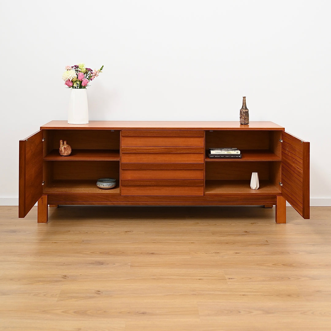 Mid Century Teak Sideboard Buffet by Danish De Luxe