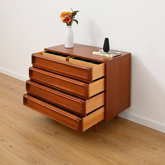 Mid Century Teak Sideboard Buffet Drawers Low Boy by Chiswell