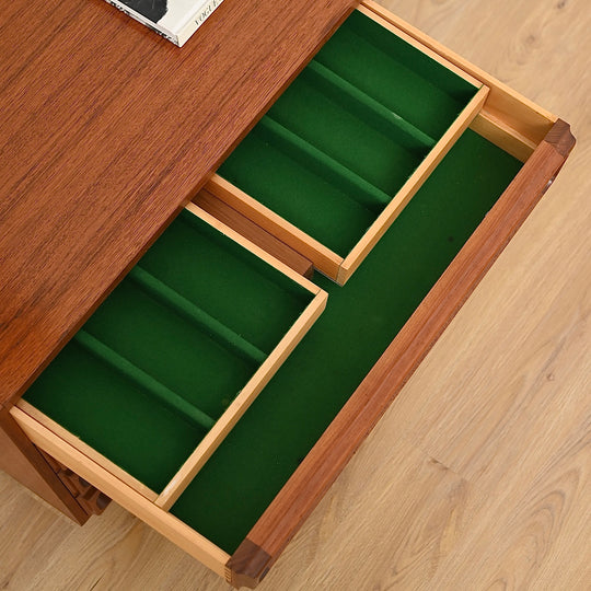 Mid Century Teak Sideboard Buffet Drawers Low Boy by Chiswell
