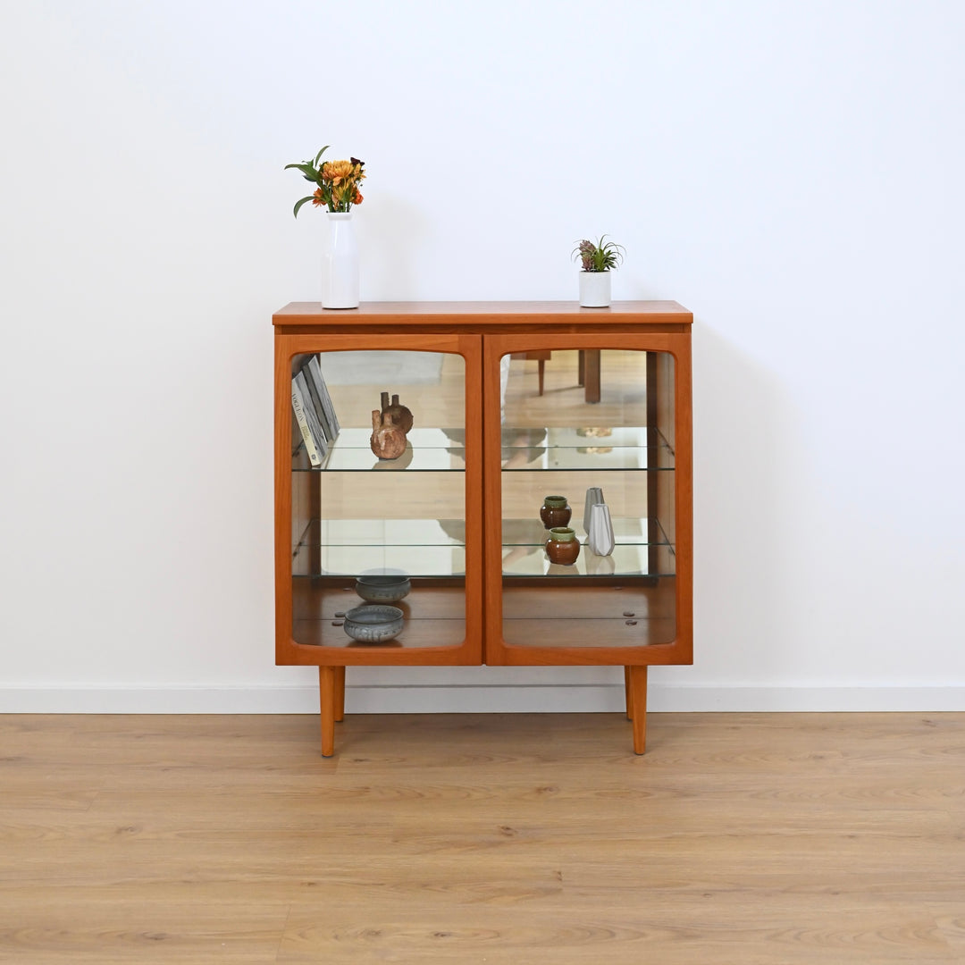 Mid Century Teak Display Cabinet by Noblett
