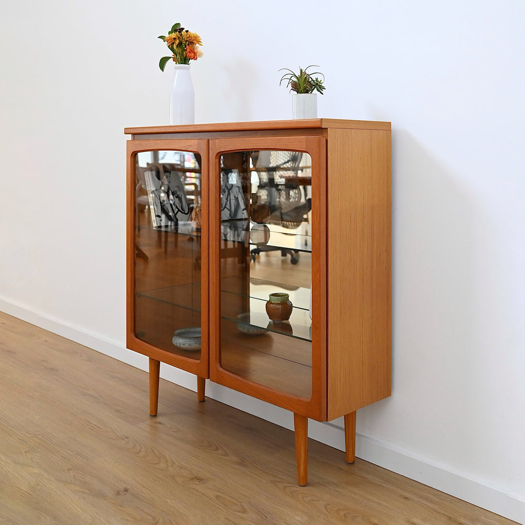 Mid Century Teak Display Cabinet by Noblett