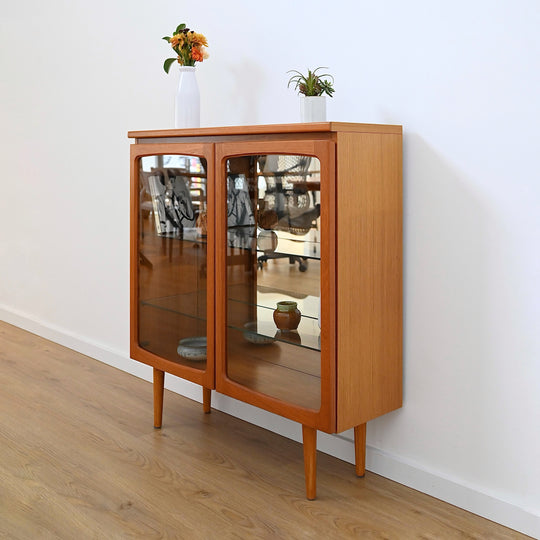 Mid Century Teak Display Cabinet by Noblett