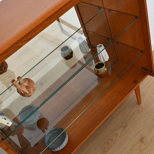 Mid Century Teak Display Cabinet by Noblett