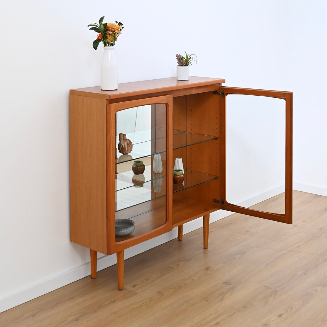 Mid Century Teak Display Cabinet by Noblett