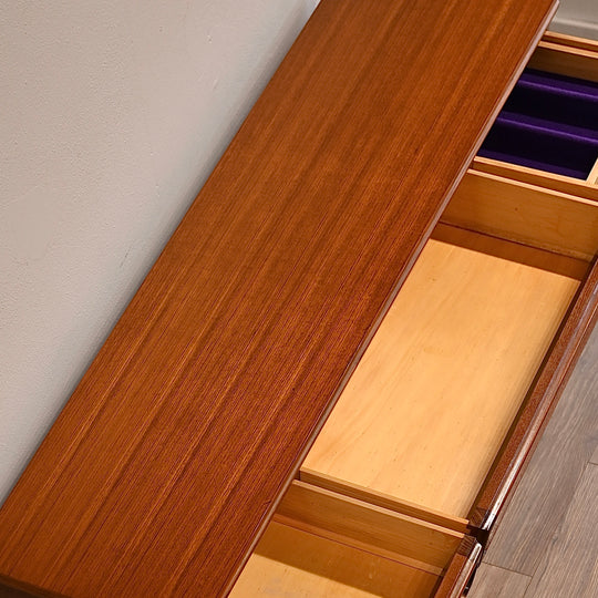 Mid Century Teak Sideboard Buffet Cabinet by Chiswell