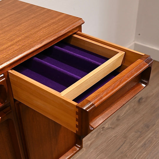 Mid Century Teak Sideboard Buffet Cabinet by Chiswell