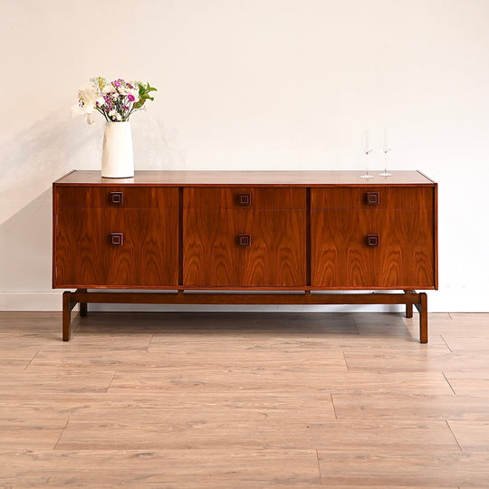 Mid Century Walnut Sideboard Buffet