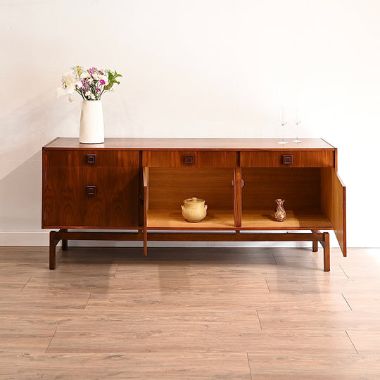 Mid Century Walnut Sideboard Buffet