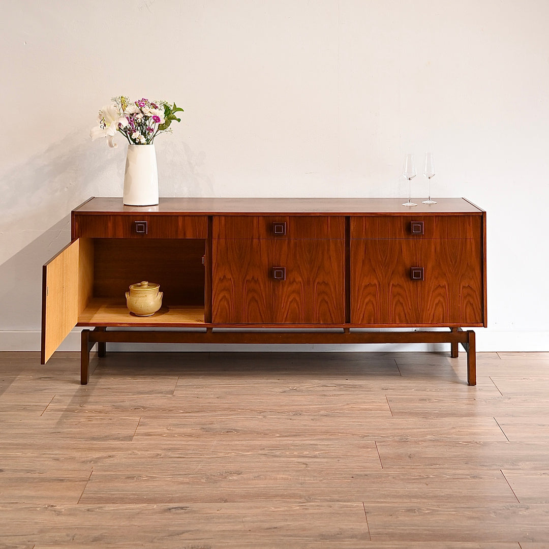 Mid Century Walnut Sideboard Buffet