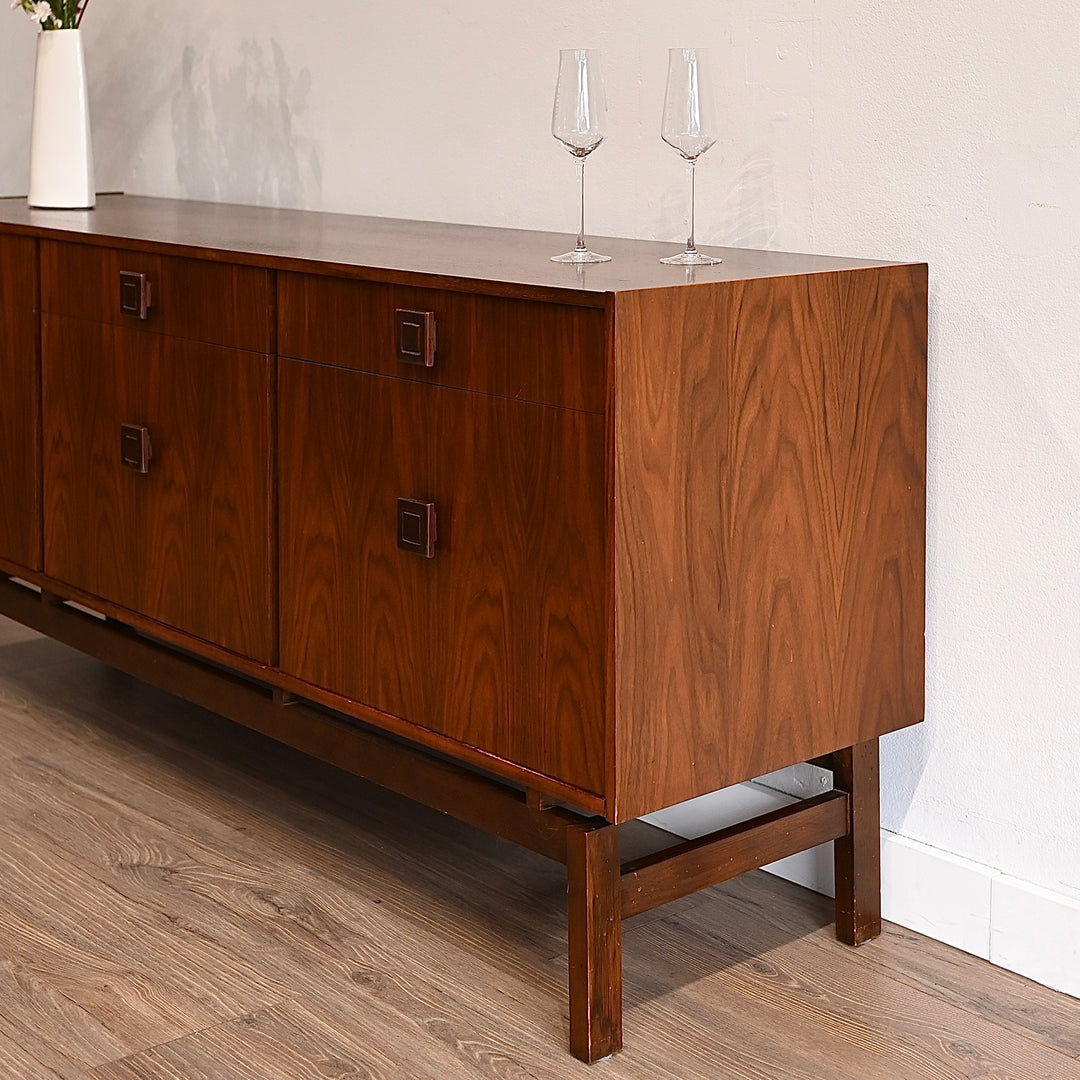 Mid Century Walnut Sideboard Buffet