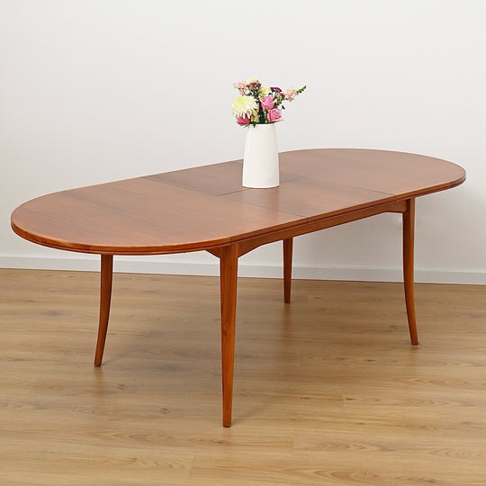 Mid Century Parker Teak Dining Table with Butterfly Extension
