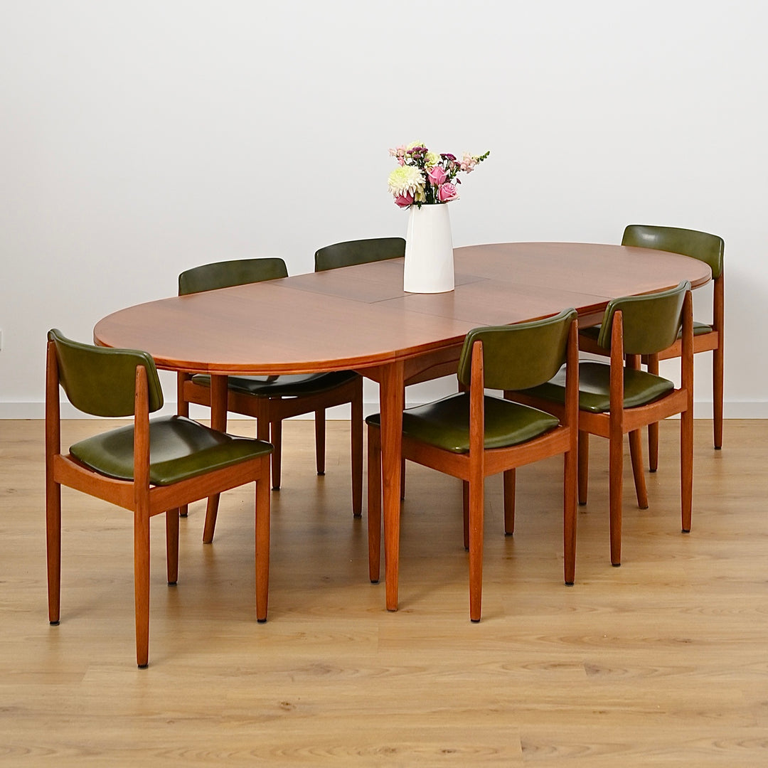 Mid Century Parker Teak Dining Table with Butterfly Extension