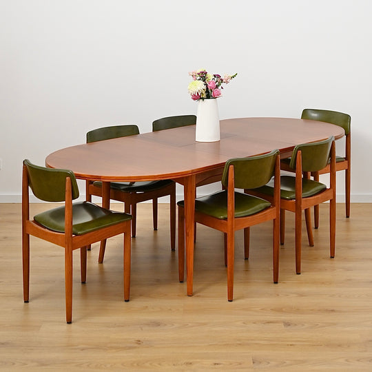 Mid Century Parker Teak Dining Table with Butterfly Extension