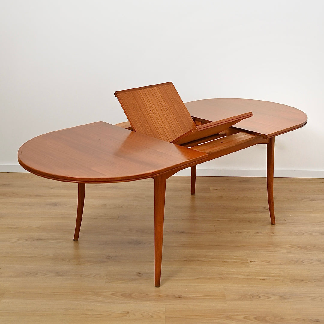 Mid Century Parker Teak Dining Table with Butterfly Extension