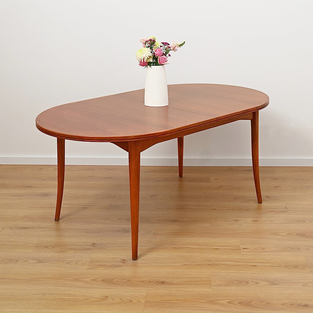 Mid Century Parker Teak Dining Table with Butterfly Extension