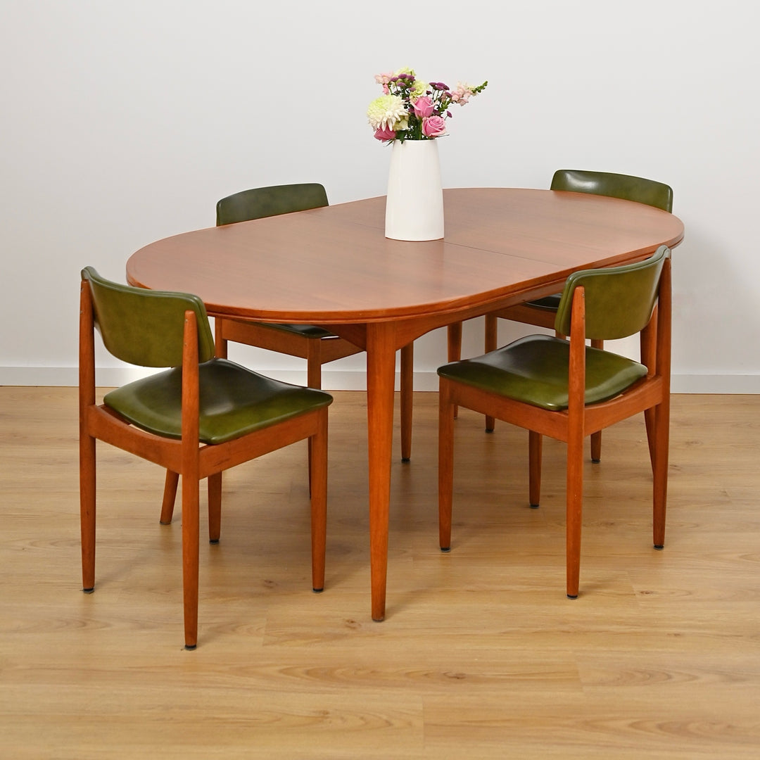 Mid Century Parker Teak Dining Table with Butterfly Extension
