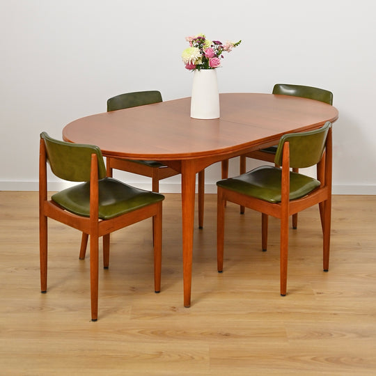 Mid Century Parker Teak Dining Table with Butterfly Extension