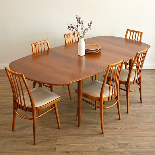 Parker Teak Mid Century Extendable Dining Table