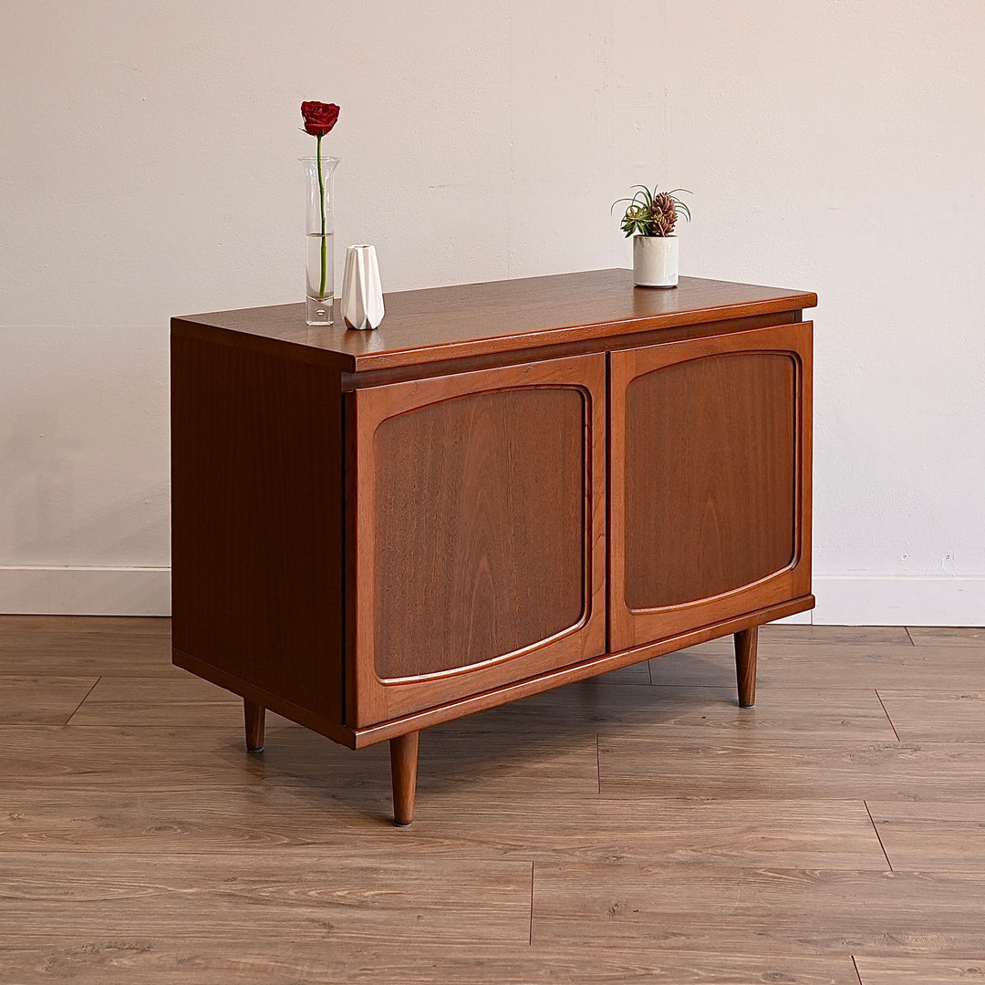 Mid Century Teak Sideboard LP Cabinet by Noblett
