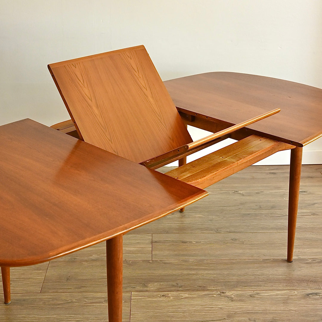 Parker Teak Mid Century Extendable Dining Table