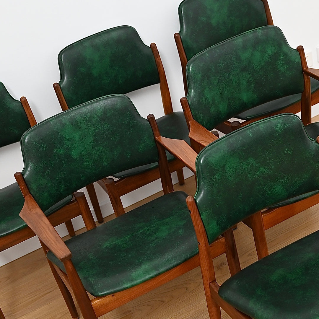 6x Arne Vodder Denmark Model 62 & 62A Dining Chairs