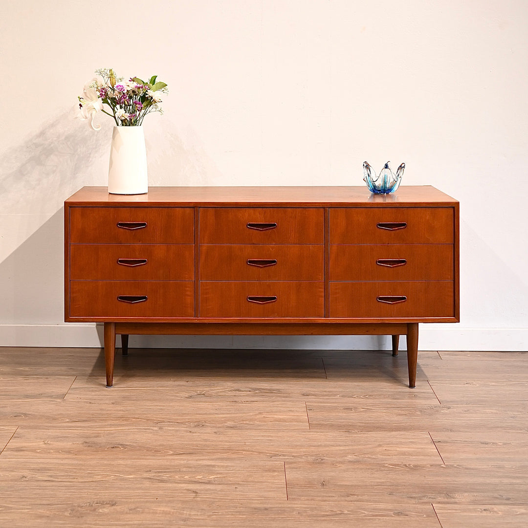Mid Century Teak Sideboard Dresser Low Boy by Berryman