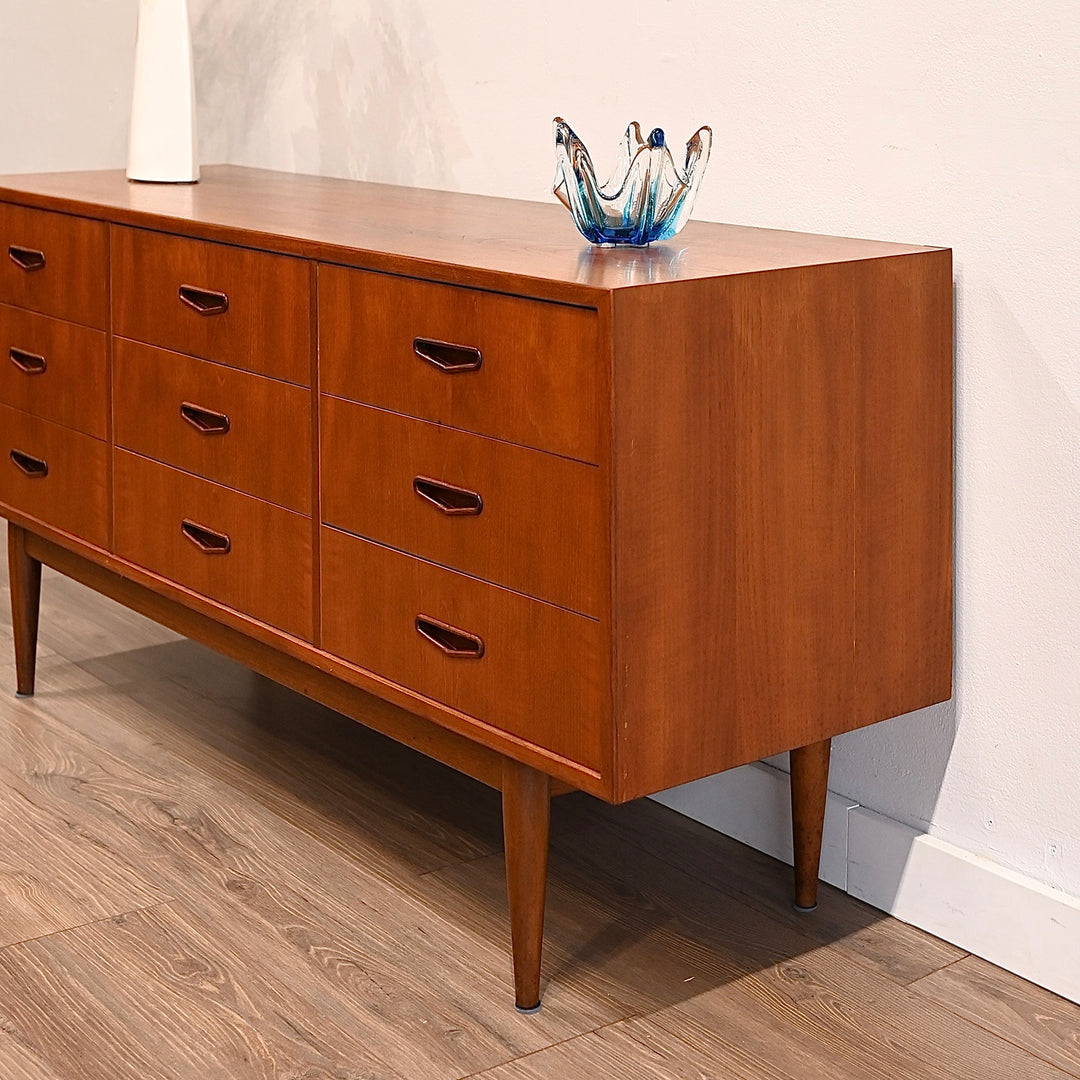 Mid Century Teak Sideboard Dresser Low Boy by Berryman