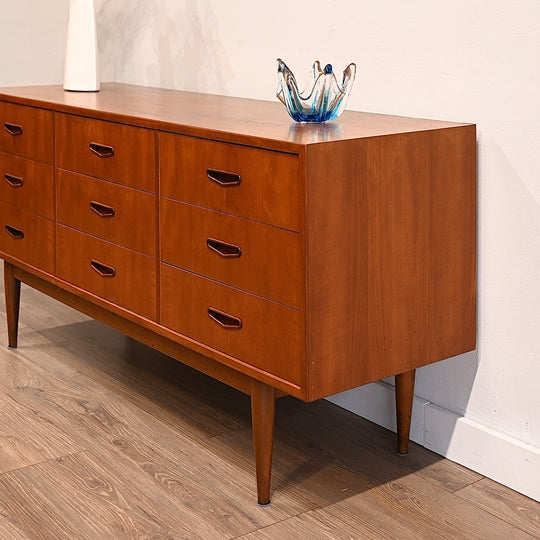 Mid Century Teak Sideboard Dresser Low Boy by Berryman