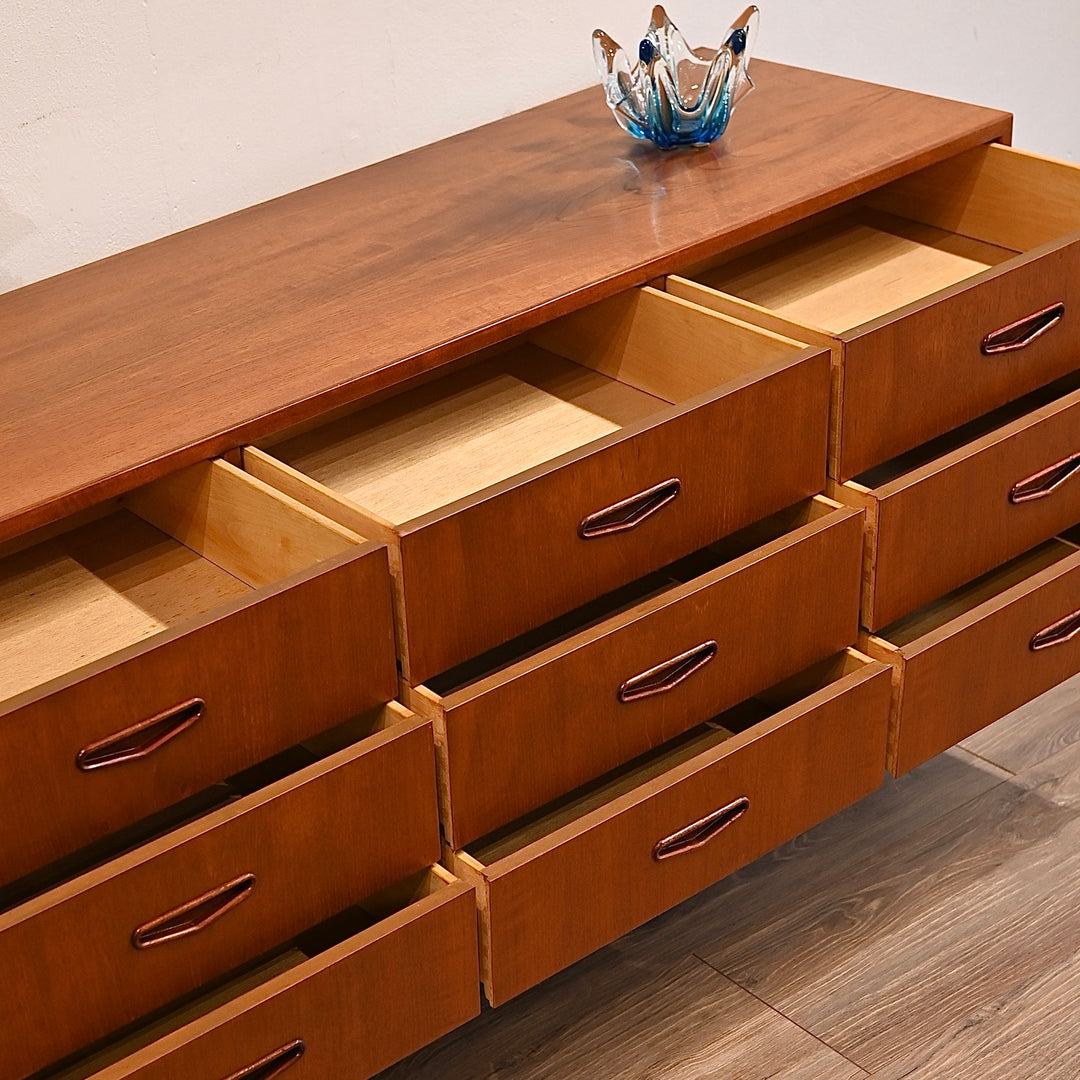 Mid Century Teak Sideboard Dresser Low Boy by Berryman
