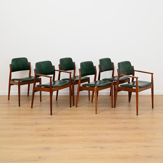 6x Arne Vodder Denmark Model 62 & 62A Dining Chairs
