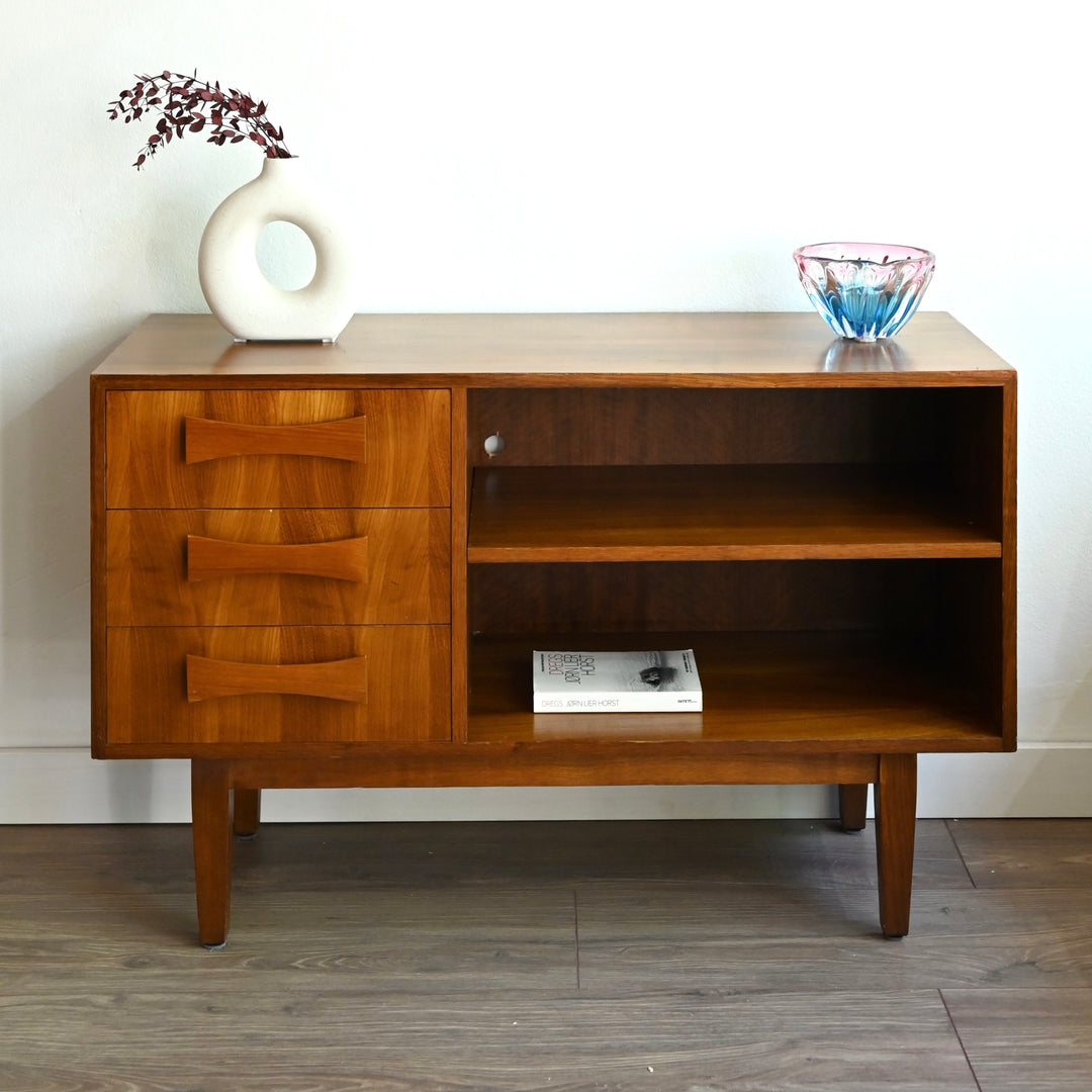 Mid Century Retro Teak Sideboard LP Record Cabinet