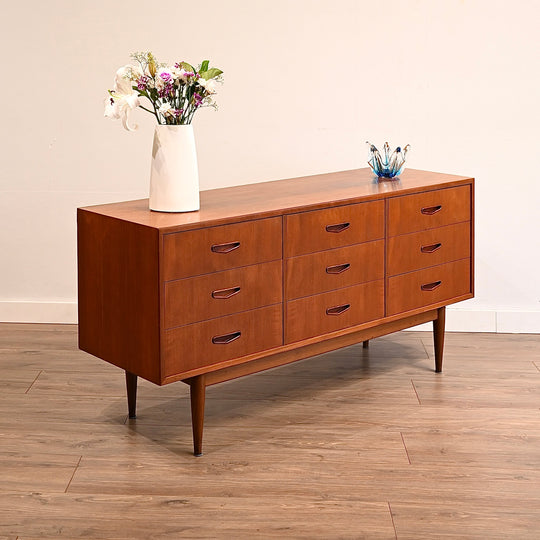 Mid Century Teak Sideboard Dresser Low Boy by Berryman