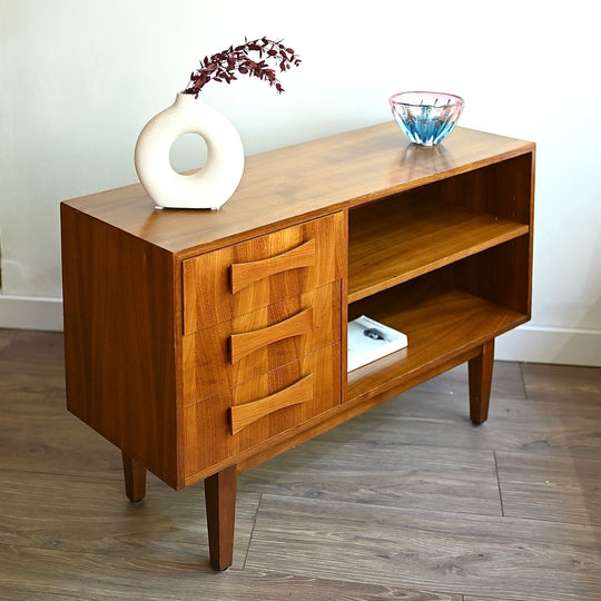 Mid Century Retro Teak Sideboard LP Record Cabinet