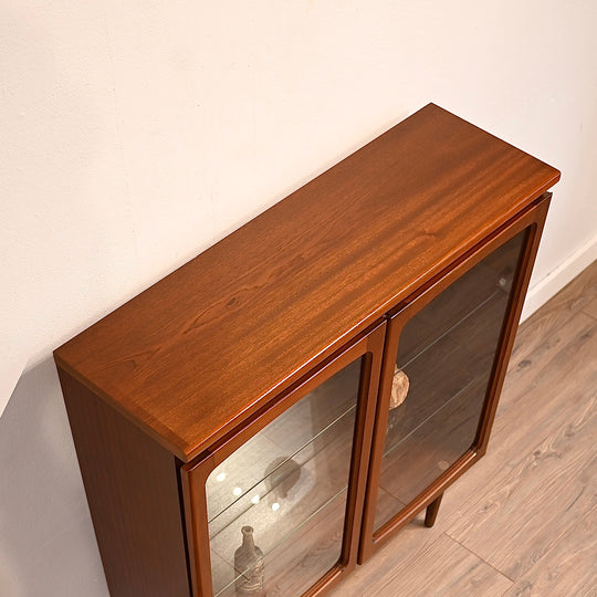 Mid Century Teak Sideboard Display Cabinet by Noblett