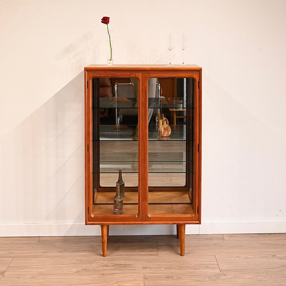 Mid Century Teak Sideboard Glass Display Cabinet by Chiswell