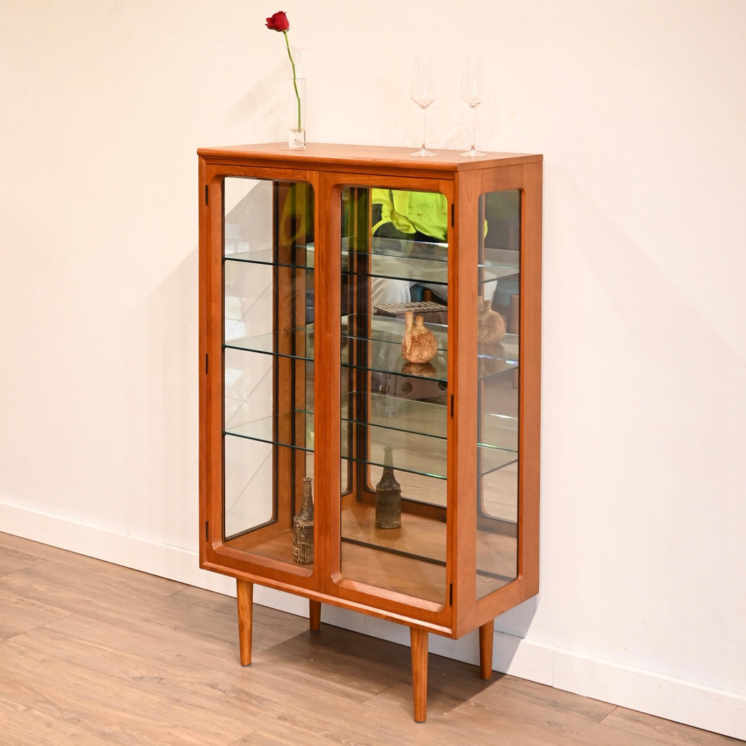 Mid Century Teak Sideboard Glass Display Cabinet by Chiswell