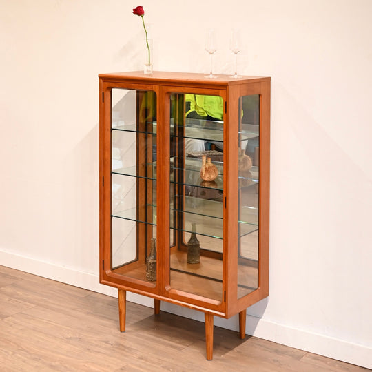 Mid Century Teak Sideboard Glass Display Cabinet by Chiswell