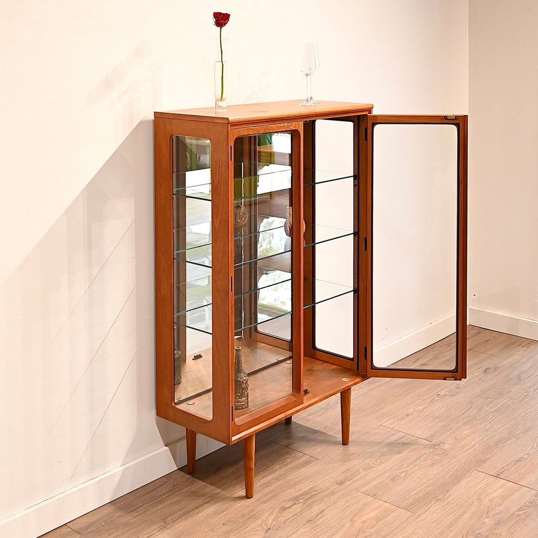 Mid Century Teak Sideboard Glass Display Cabinet by Chiswell