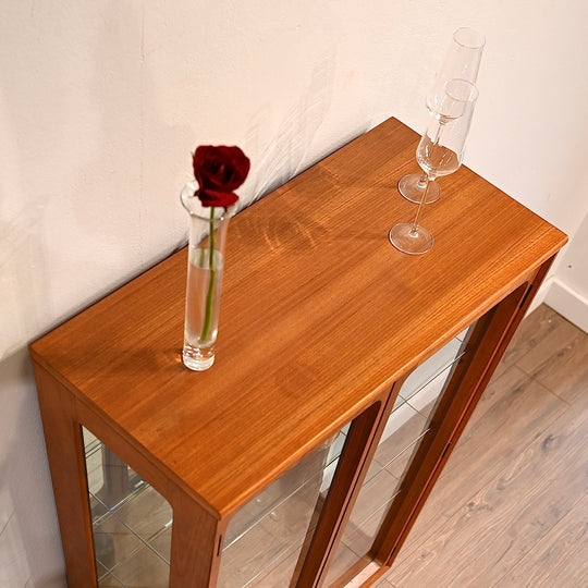 Mid Century Teak Sideboard Glass Display Cabinet by Chiswell