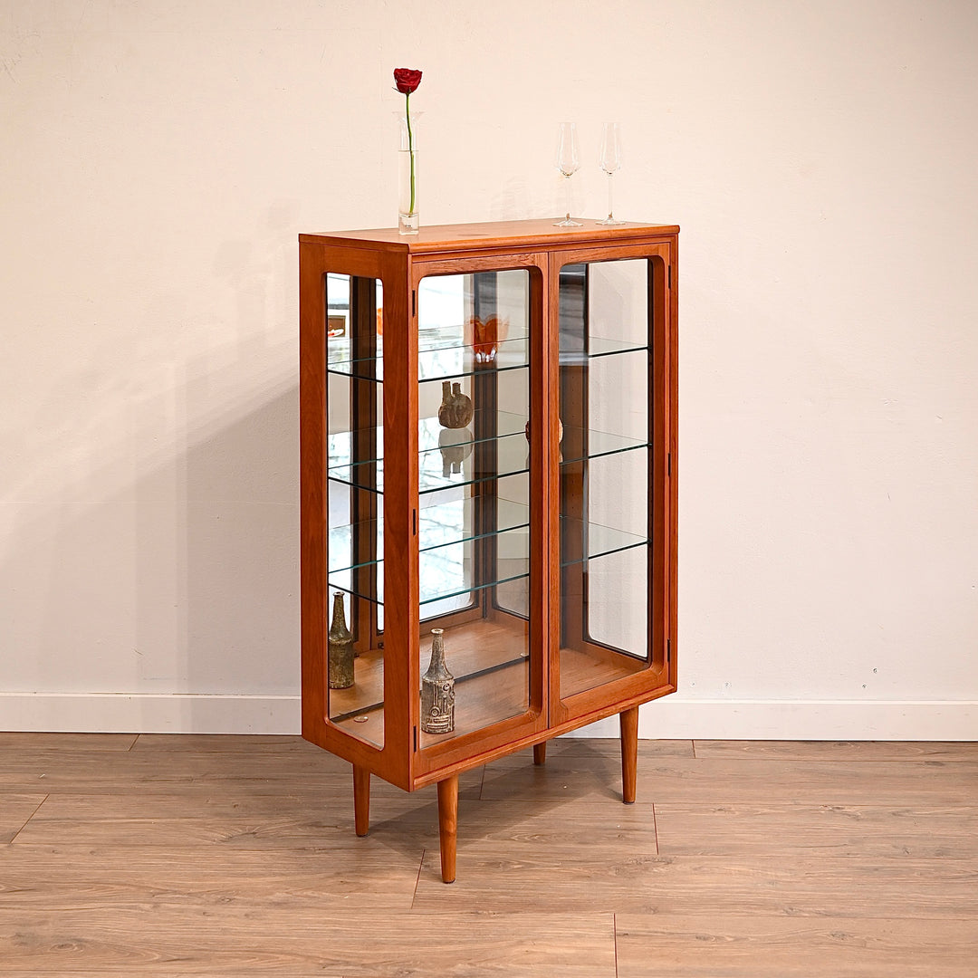 Mid Century Teak Sideboard Glass Display Cabinet by Chiswell