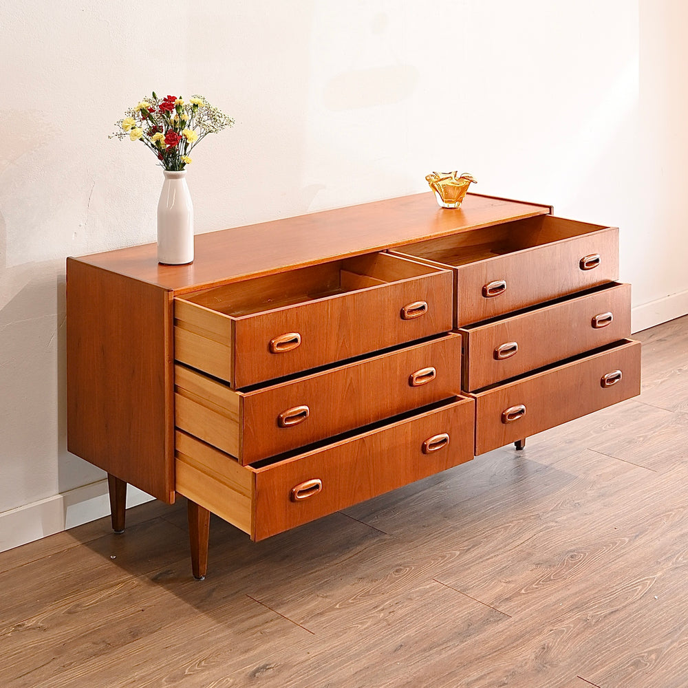 Parker Nordic Teak Dresser Drawers Low Boy