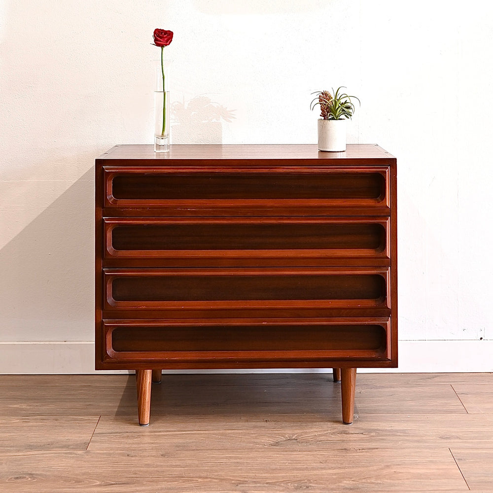 Mid Century Walnut Sideboard Drawers Low Boy Cabinet by Chiswell