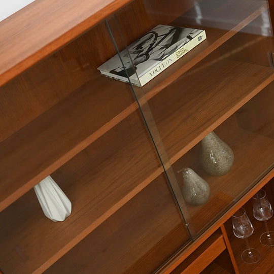 Parker Teak Mid Century Display Cabinet Bookshelf