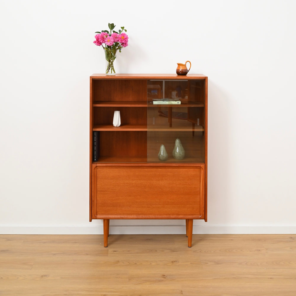 Parker Teak Mid Century Display Cabinet Bookshelf