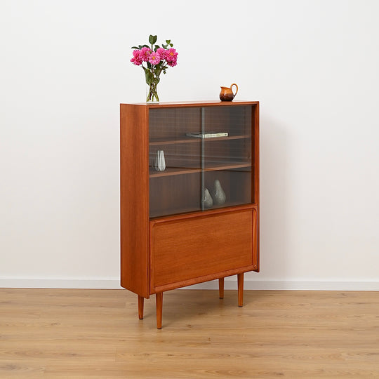 Parker Teak Mid Century Display Cabinet Bookshelf