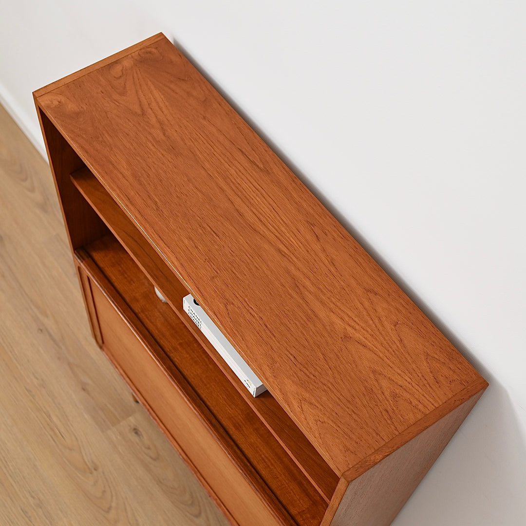 Parker Teak Mid Century Bookshelf Bar Wall Unit Bookcase
