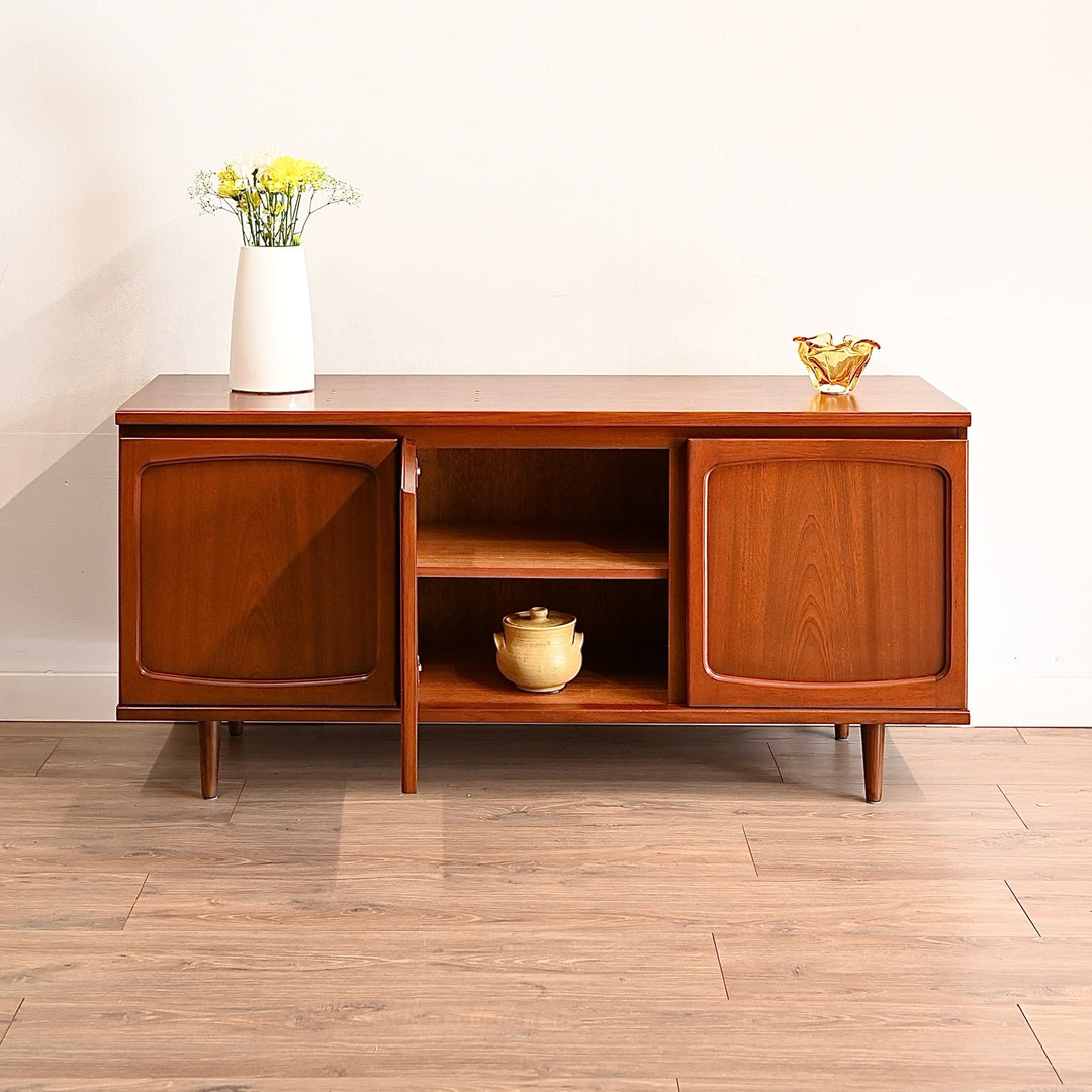 Mid Century Teak Sideboard LP Record Cabinet by Noblett