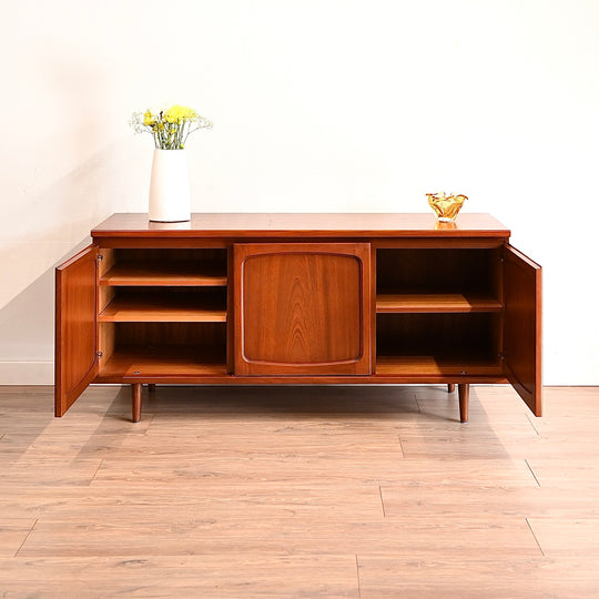Mid Century Teak Sideboard LP Record Cabinet by Noblett