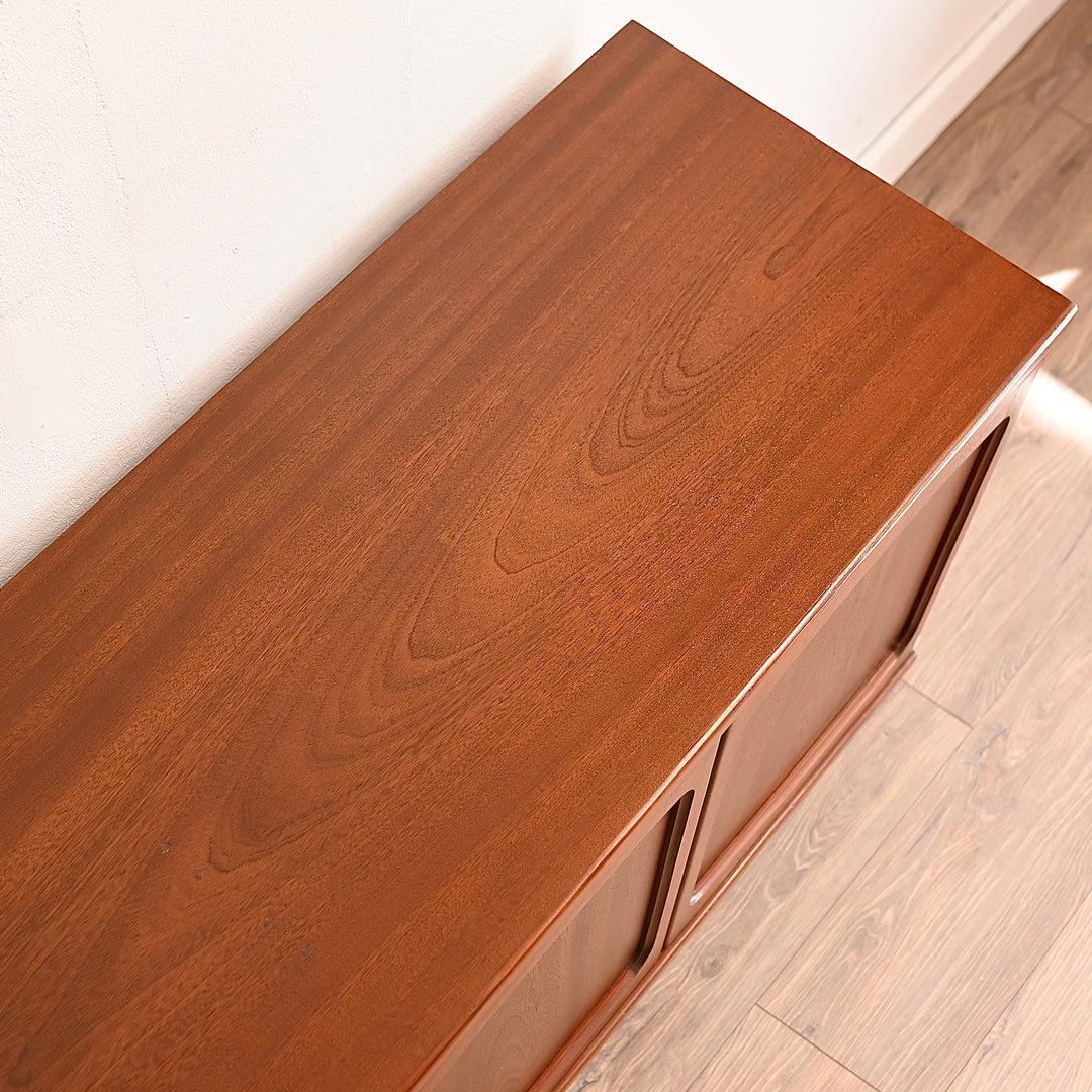 Mid Century Teak Sideboard LP Record Cabinet by Noblett